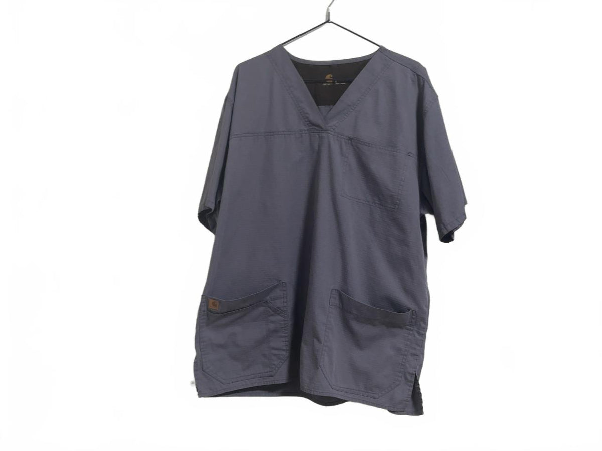 Carhartt Vネックワークシャツ ロゴパッチ